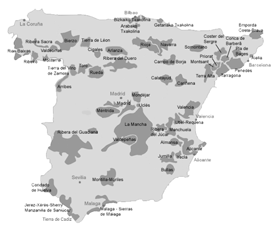 Map Spanje